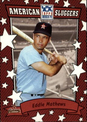 2002 Topps American Pie Sluggers Red #18 Eddie Mathews - NM-MT  - Image 1 of 2