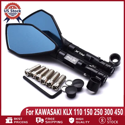 KLX Universal Accessories Rearview Mirror For KAWASAKI KLX 110 150 250 300 450 Foto 1 de 2