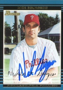 2002 Bowman NICK BOURGEOIS Signed Card autograph AUTO PHILLIES TULANE