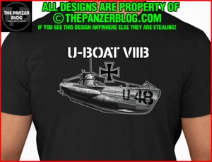  U-Boat VIIB Submarine U-48 T-Shirt German - Picture 1 of 49