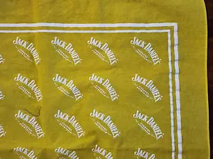 Jack Daniels promo bandana fazzoletto 100% cotone Made China giallo pubblicità - Foto 1 di 4
