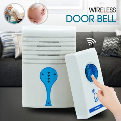 WIRELESS DOOR BELL DOORBELL DIGITAL CORDLESS PORTABLE 36 CHIME 100M RANGE DM - image 1 of 4