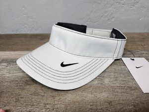 NEW Nike Dri-FIT Swoosh Golf Visor Adjustable White Adult Hat 429466 - Picture 1 of 10