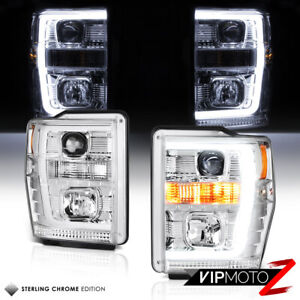 For 08-10 Ford F250 F350 F450 Superduty Light Tube LED Projector Headlight Lamp