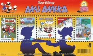 Finland Comic Walt Disney Donald Duck Mint Priority Stamps Sheet MNH 2001 - Picture 1 of 1