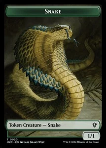 Snake (1/1) MTG Commander Murders at Karlov Manor Token NM x4 - Magic Card - Bild 1 von 1