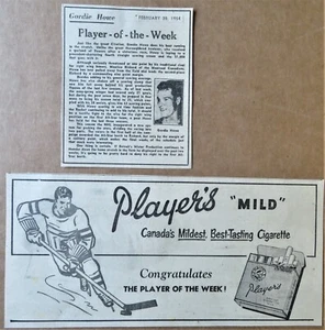 Vintage Player of the Week Gordie Howe Detroit Red Wings Feb 20, 1954 news clip - Picture 1 of 4