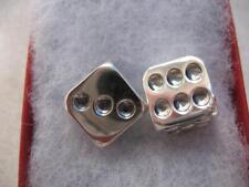 1 PAIR .999  NEW CRAPS SILVER DICE 2 EACH  WEIGHS -1oz  GAMING GAMBLING+ GOLD