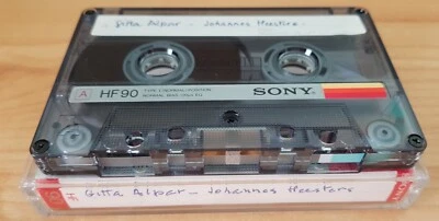 used Sony HF90 blank cassette tapes (has label - Gitta Alpár/Johannes Heesters) - Image 1 of 2