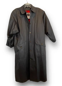 Carole Little Black Trench Coat Women's 8 - Picture 1 of 6