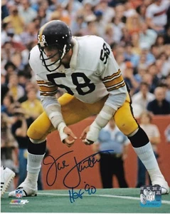 JACK LAMBERT PITTSBURGH STEELERS  HOF 90  ACTION SIGNED 8x10 - Picture 1 of 1