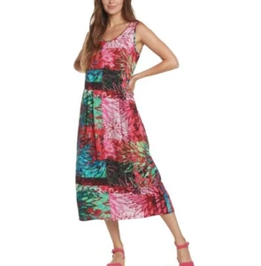 Jams World Hawaii Janice SunDress Fire Sky Print Pockets XL Made in USA - Picture 1 of 3