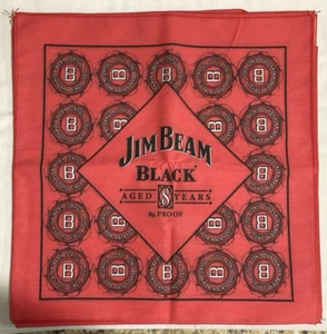 JIM BEAM Black aged 8 years  BANDANA - 1990’s  21”x21”. NEW - Picture 1 of 4