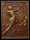 1901 Medal Szwajcarski, 400. rocznica. Bazylea przyłączająca się do Konfederacji! Brąz