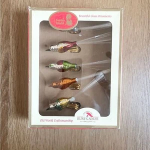 Kurt Adler frühe Jahre Glas Vogel Clip-On Ornamente bunt Sammlerstücke Weihnachten 5 - Bild 1 von 8