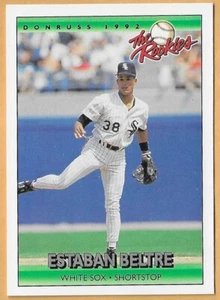 ESTEBAN BELTRE CHICAGO WHITE SOX #10 - DONRUSS THE NOOKIES CASI NUEVO - MONTADO 1992 - Imagen 1 de 2