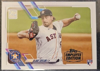2021 Topps Employee Edition Blake Taylor Rare Parallel RC #228 Houston Astros - Image 1 of 2