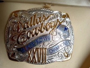 Balfour Dallas Cowboys XXVII Super Bowl Champions Commemorative Belt Buckle - Picture 1 of 8