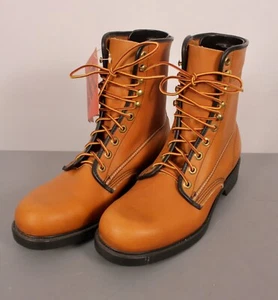 Men's VTG 70s NOS Wolverine Brown Hunting / Outdoor Work Boots Sz 9.5 D 1970s - Picture 1 of 13