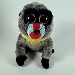 Ty Beanie Boos Plush Silk Wasabi 2017 Baboon Grey Yellow 6" Glitter Eyes - Picture 1 of 10