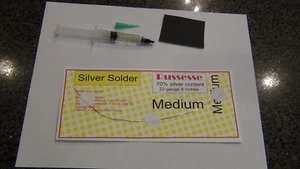 Sterling Silver Solder wire and flux Jewelry repair kit. Medium melt temp - Picture 1 of 1