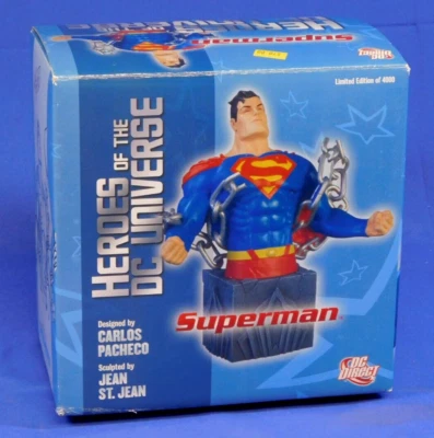 SUPERMAN HEROES OF THE DC UNIVERSO BUSTO DC DIRETO POR CARLOS PACHECO - Imagem 1 de 4