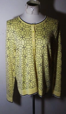 Cárdigan CHARTER CLUB Amarillo Rayón Nylon Elástico Cárdigan Suéter Talla L Nuevo sin Etiquetas Foto 1 de 4