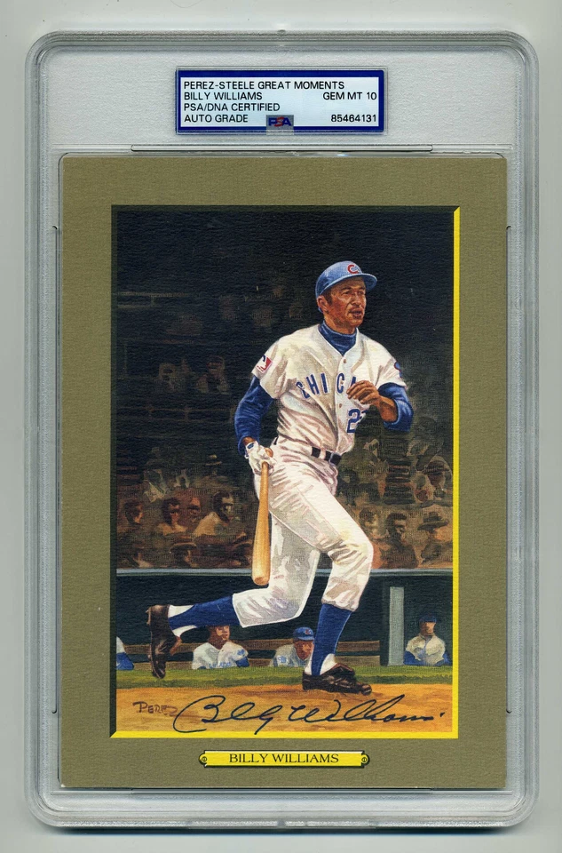 BILLY WILLIAMS SUPERB GEM MINT 10 PSA/DNA SIGNED PEREZ STEELE GREAT MOMENTS CARD - Image 1 of 1