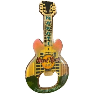 Hard Rock Cafe Makati Philippines - Gitarre mit HRC Logo - Magnet Flaschenöffner - Bild 1 von 3