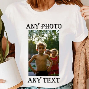 Personalised Photo Any Image Text Birthday Hen Party Womens T-Shirts #6ED 1T9A5 - Picture 1 of 13