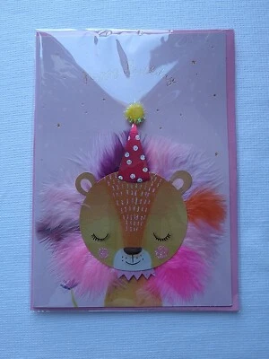 HANDMADE 3D BIRTHDAY LION GREETING CARD, 7" X 6" - Image 1 of 2