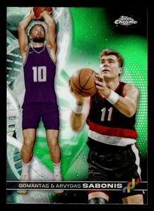 Domantas & Arvydas Sabonis #DNA-4 Green 2023-24 Topps Chrome Basketball (A79) - Picture 1 of 2