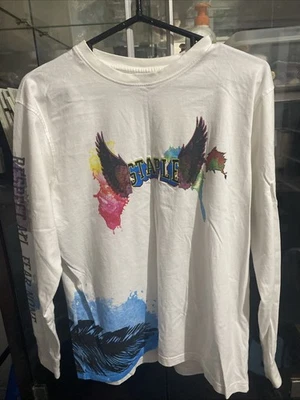 Camiseta Staple Hombre Blanca Manga Larga, Gráficas Alas Talla M, Algodón, Foto 1 de 4