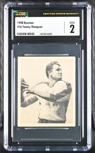 1948 Bowman #16 Tommy Thompson Los Angeles Rams – Rookie Card - CSG 2 Good - Picture 1 of 2