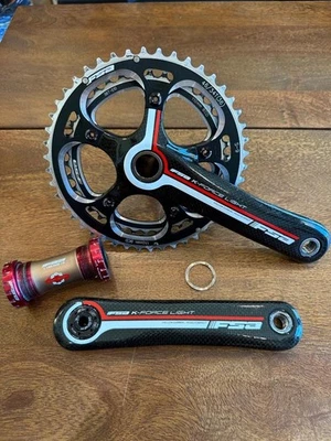 FSA K Force Light Kurbelgarnitur + Keramik Innenlager Cyclocross 172,5 46/38 Ringe - Bild 1 von 4