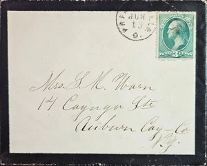 Painterville Ohio 3c Banknote Mourning Cover c1870s DPO 1847-1910 Greene Tp - Picture 1 of 2
