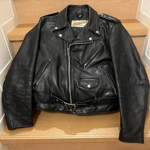 schott perfecto 618 40 double steerhide leather motorcycle jacket 641 613 118 - Picture 1 of 13