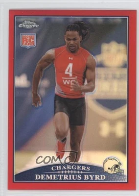 2009 Topps Chrome Red Refractor /25 Demetrius Byrd #TC142 - Image 1 of 2