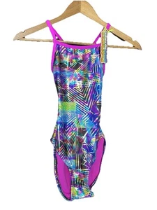 TYR The Finals Funnies Love Bug Folien Badeanzug - Gr. 28 NEU Geometrisch Mehrfarbig - Bild 1 von 8