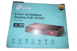 TP-LINK TL-SF1009P 9-Port 10/100Mbps Desktop Switch with 8-Port PoE+ 0160600208 - Picture 1 of 2