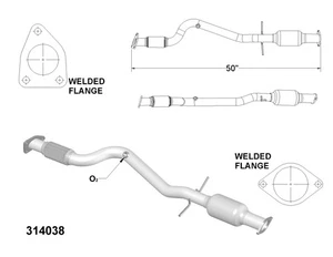 Rear Catalytic Converter for 2011-2014 Chevrolet Cruze Eco Turbo 1.4L L4 GAS DOH - Bild 1 von 2
