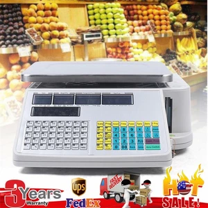 Bilancia informatica stampa etichette digitale 66 libbre prezzo mercato stampante bilancia alimentare USA - Foto 1 di 14