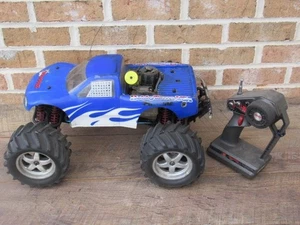 TRAXXAS GAS POWERED 1:10 SCALE REMOTE CONTROL RC TRUCK WITH REMOTE 'AS IS' - Picture 1 of 24