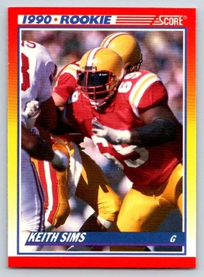 1990 SCORE Keith Sims #648 (RC) - Image 1 of 2