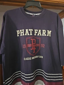 VINTAGE PHAT FARM "CLASSIC AMERICAN FLAVA" Hemd Herren Gr. 2XL blau HIP HOP  - Bild 1 von 8