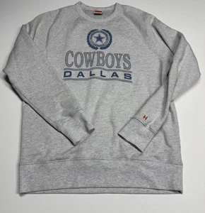Homage Dallas Cowboys Crest Crewneck Long Sleeve Large Gray - Picture 1 of 11