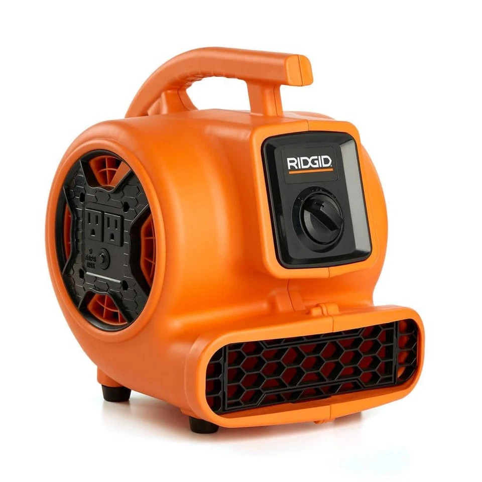 RIDGID AM2265 Portable Blower Fan Air Mover W Daisy Chain 3 Speed 600 CFM 120v
