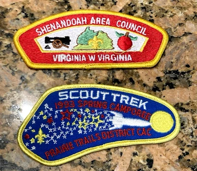 LOT Boy Scouts Patches Shenandoah Area Council Patch BSA Virginia Scout Trek '93 - Image 1 of 2