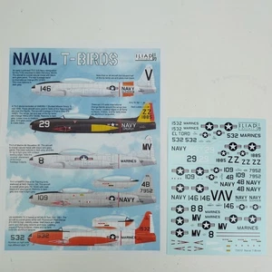 Iliad Decals 72012 1/72 Naval T-Birds LOCKHEED TV-2 & T-33 DECAL SHEET - Picture 1 of 4