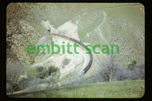 Original Slide, ATSF Santa Fe ALCO PA Passenger Action, 1951 Tehachapi Loop - Picture 1 of 1